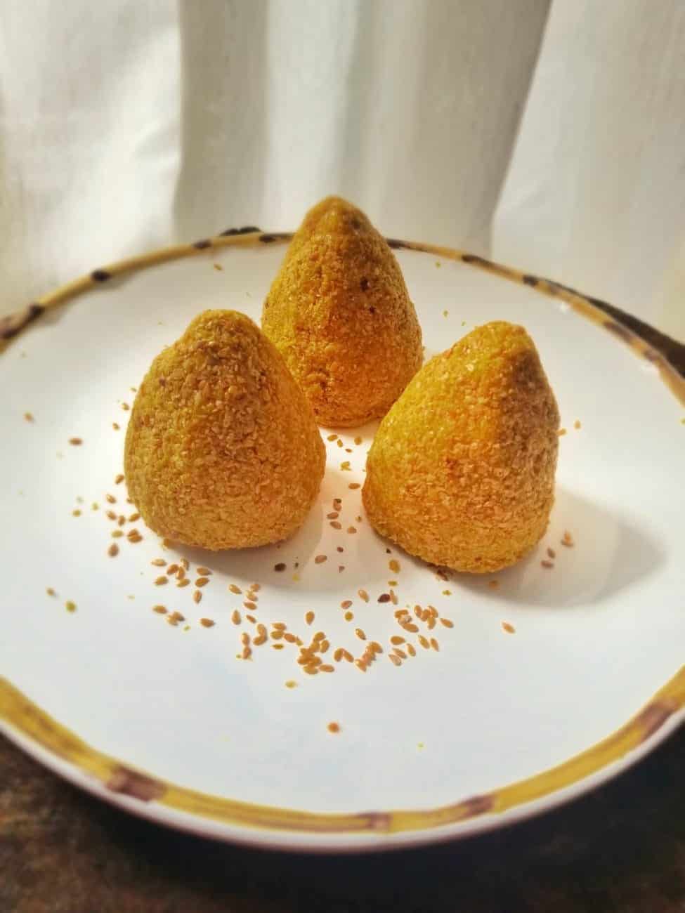 Coxinha funcional assada de batata doce